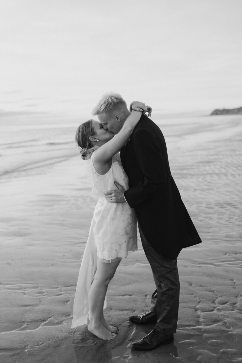 Natalie and Spencer on the beach